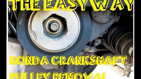 The Easy Way To Remove Honda Crankshaft Pulley Bolt / Harmonic Balancer