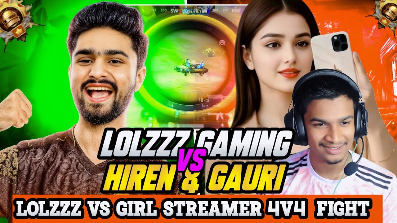 LOLZZZ GAMING vs HIREN & GAURI 🔥 LIVE FIGHT | Streamers Clash 😱
