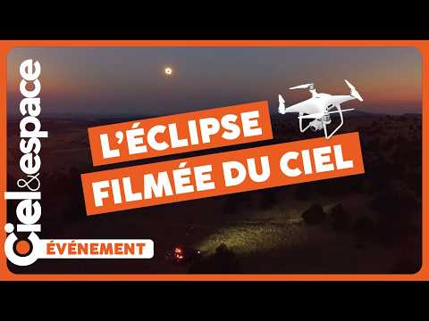 The 2026 Spain eclipse filmed by drone