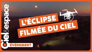 The 2026 Spain eclipse filmed by drone