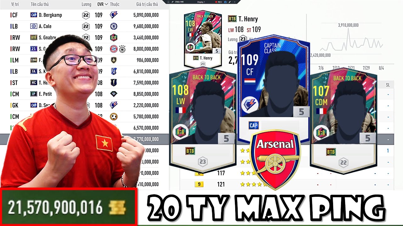 20 TỶ BP Đây Là Đội Hình / Là Team Color ARSENAL Khủng... - youtube