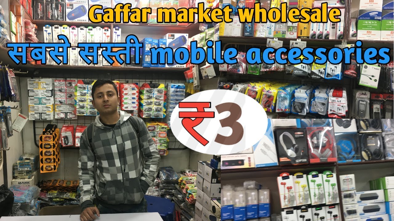 Cheapest mobile accessories earphones, charger,tempered glass,OTG,USB Gaffar market Karol Bagh ...