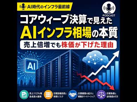 コアウィーブ決算で見えたAIインフラ相場の本質　売上倍増でも株価が下げた理由
