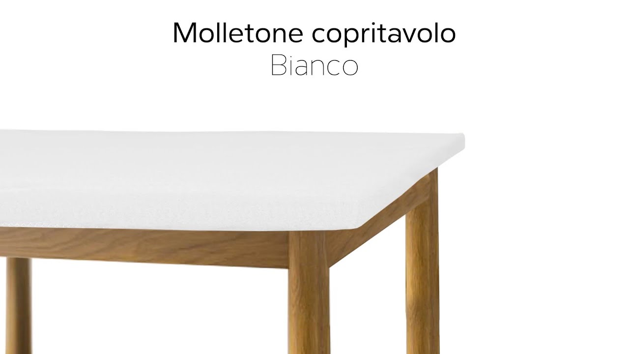 Mollettone copritavolo bianco 