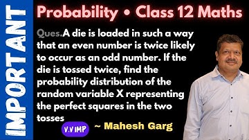 A die is loaded in such a way that an even number is twice likely to occur as an odd | Class 12 Math