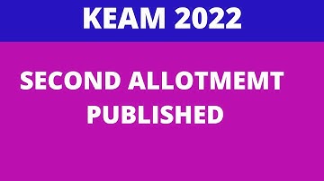 keam 2022 second allotmemt published