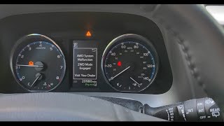 2017 RAV4 AWD System Malfunction 2WD Mode Engaged