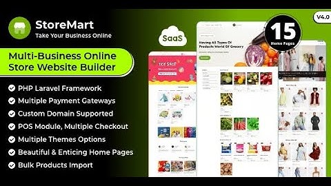 StoreMart SaaS - Online Product Selling Business Website Builder