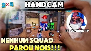 JOGUEI DUO VS SQUAD NO MEU CELULAR PRINCIPAL E ACONTECEU ISSO😈 (HANDCAM) FREE FIRE