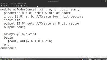 Parametric Adder in Verilog