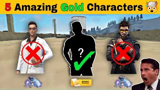 5 Amazing 🔥 Characters that Available in Gold | Majestic | Free Fire