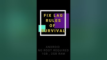 HOW TO FIX LAG IN RULES OF SURVIVAL 1GB RAM ANDROID PLAY SMOOTH (  NONE ROOTED ) 60FPS