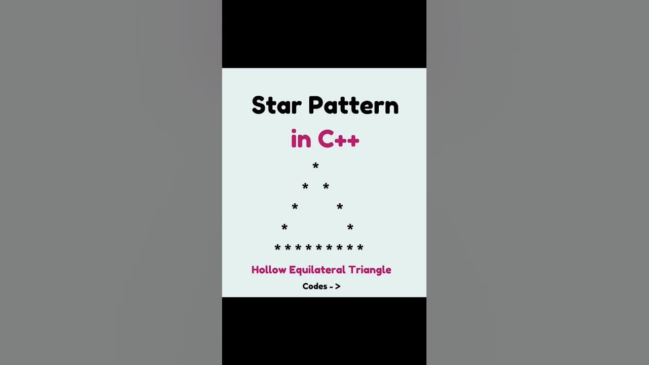 C++ star triangle pattern in C++ #trending #yshorts #viral - YouTube