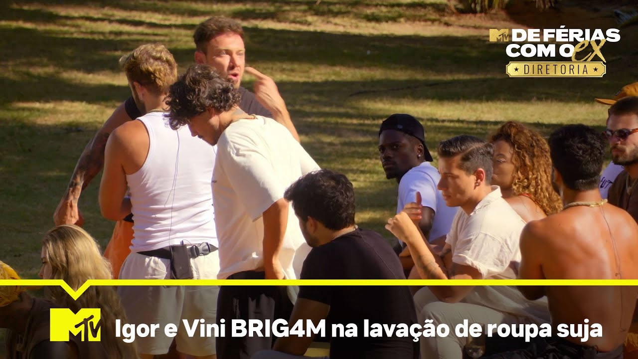 CAOS! Igor e Vini BRIG4RAM durante a conversa com Gabi Prado | De Férias Com O Ex: Diretoria
