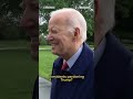 Biden apparently chuckled to himself after being asked about pardoning former President Trump.