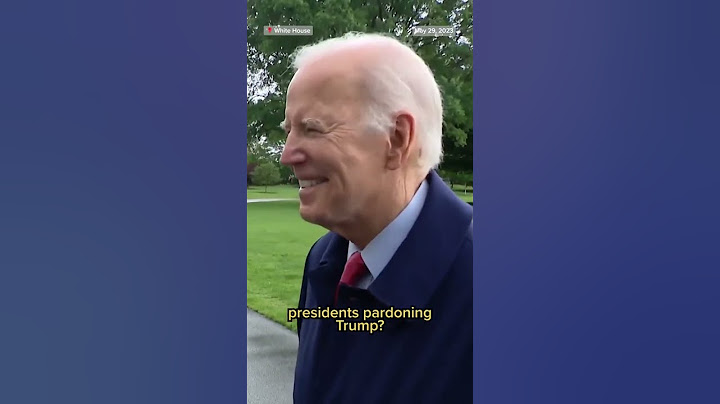Biden apparently chuckled to himself after being asked about pardoning former President Trump.
