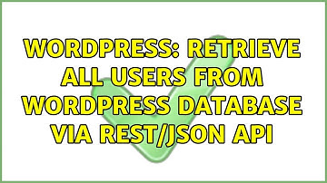 Wordpress: Retrieve all users from wordpress database via REST/JSON API