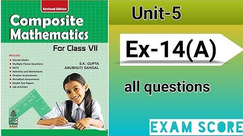 composite mathematics class 7 || perimeter and area|| Ex-14A|| by EXAM SCORE