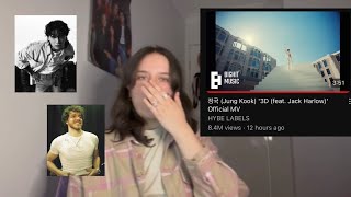 I LISTENED TO 3D BY JUNGKOOK & JACK HARLOW FOR THE FIRST TIME😵‍💫(Reaction)