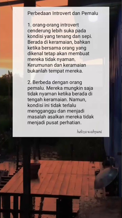 perbedaan introvert dan pemalu #shortvideo #shorts #perbedaan #introvert #pemalu #beda #status