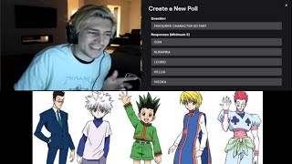 XQC Surveys Chat About HxH And Anime
