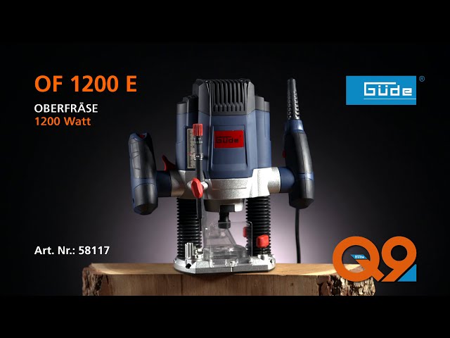 Güde 58117 OF 1200 E Oberfräse Späneschutz Softgriff Ergonomisch 1200W +  Zubehör