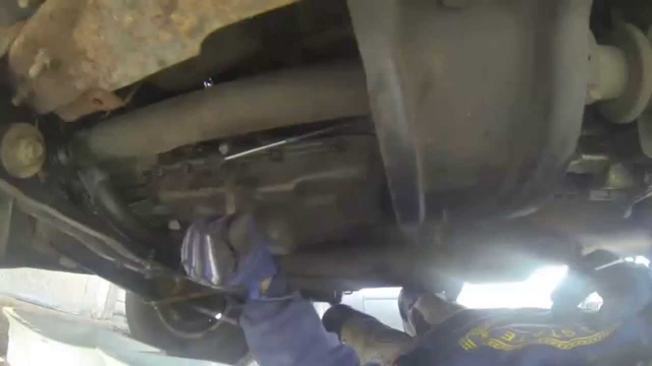 Removal of the transmission pan on a 94 ford ranger pt2 YouTube