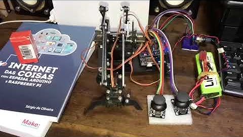 Vídeo 1: modo automático (programado). Braço Robótico com Arduino.