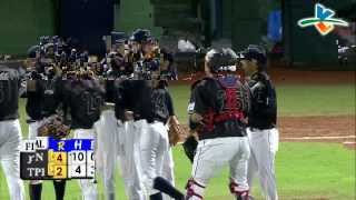 20131108 中日經典棒球賽 中華戰士VS日本武士 9下 張進德被吊中揮空三振出局，比賽結束！小久保監督拿下日本首勝