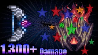terraria crazy buffed up Daedalus Stormbow vs Devourer of Gods and vanilla bosses