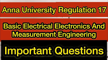 Basic Electrical Electronics And Measurement Engineering |