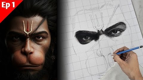 How To Draw Realistic Hanuman JI Shading , Step By Step Easy Tutorial 😍 | Realistic Hanuman Drawing