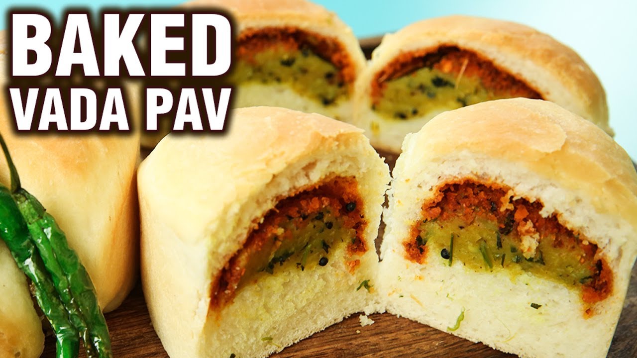 Baked Vada Pav Recipe - How To Make Baked Batata Vada Pav At Home - Healthy Snack Recipe - Neha | Get Curried