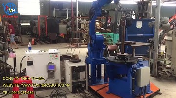 robot hàn motoman ket hợp gá xoay 2 trục