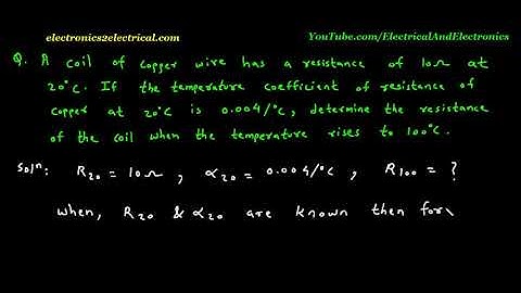 Problem on temperature coefficient of resistance 4 | Electrical Engineering