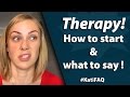 How to Start Therapy!