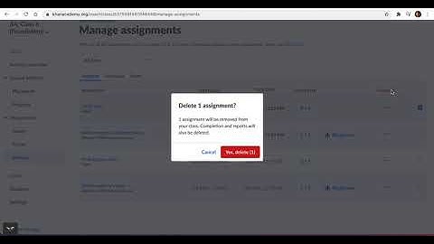 Khan Academy | How to Delete Assignment