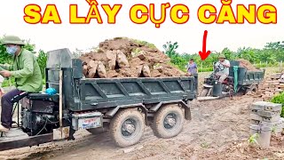 4 Công nông chở đất cát lấp ao sa lầy kéo nhau cực căng | máy xúc cứu hộ | excavator truck by HIẾU CÔNG NÔNG 5,029 views 2 weeks ago 20 minutes