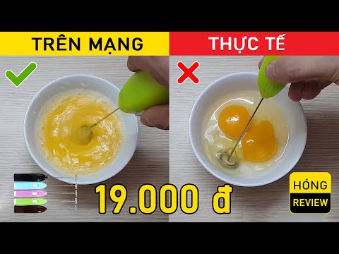 Máy Đánh Trứng mini Siêu Khỏe giá 19k cho chị em làm món Trứng Bồng Bềnh|Hóng Review