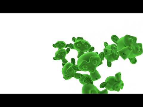 Blender spiral monkey animation