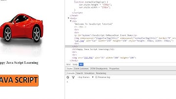 MOUSEOVER EVENTS IN JAVASCRIPT DEMO