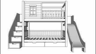 Lit cabane superposé