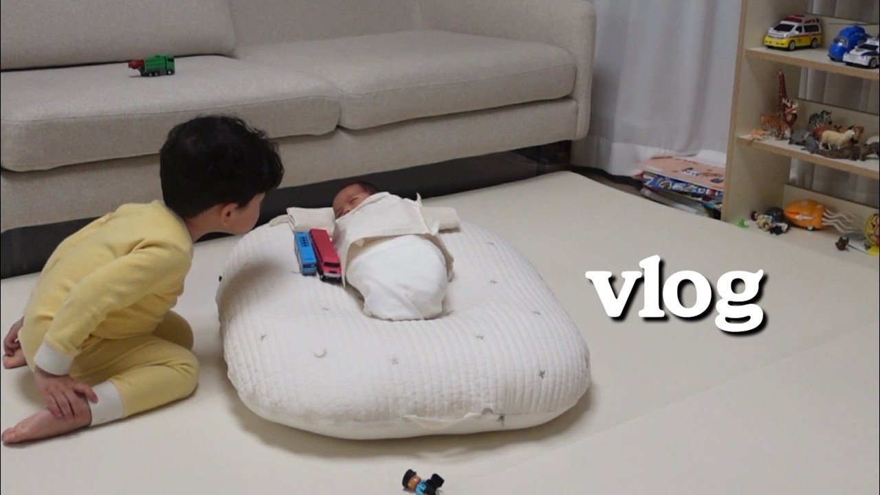 한달만에 니큐 퇴원! 드디어 집으로 가는 이른둥이 아기 또송👶🏻 동생을 처음 본 아기 반응, 내 전부를 주는 형아!?