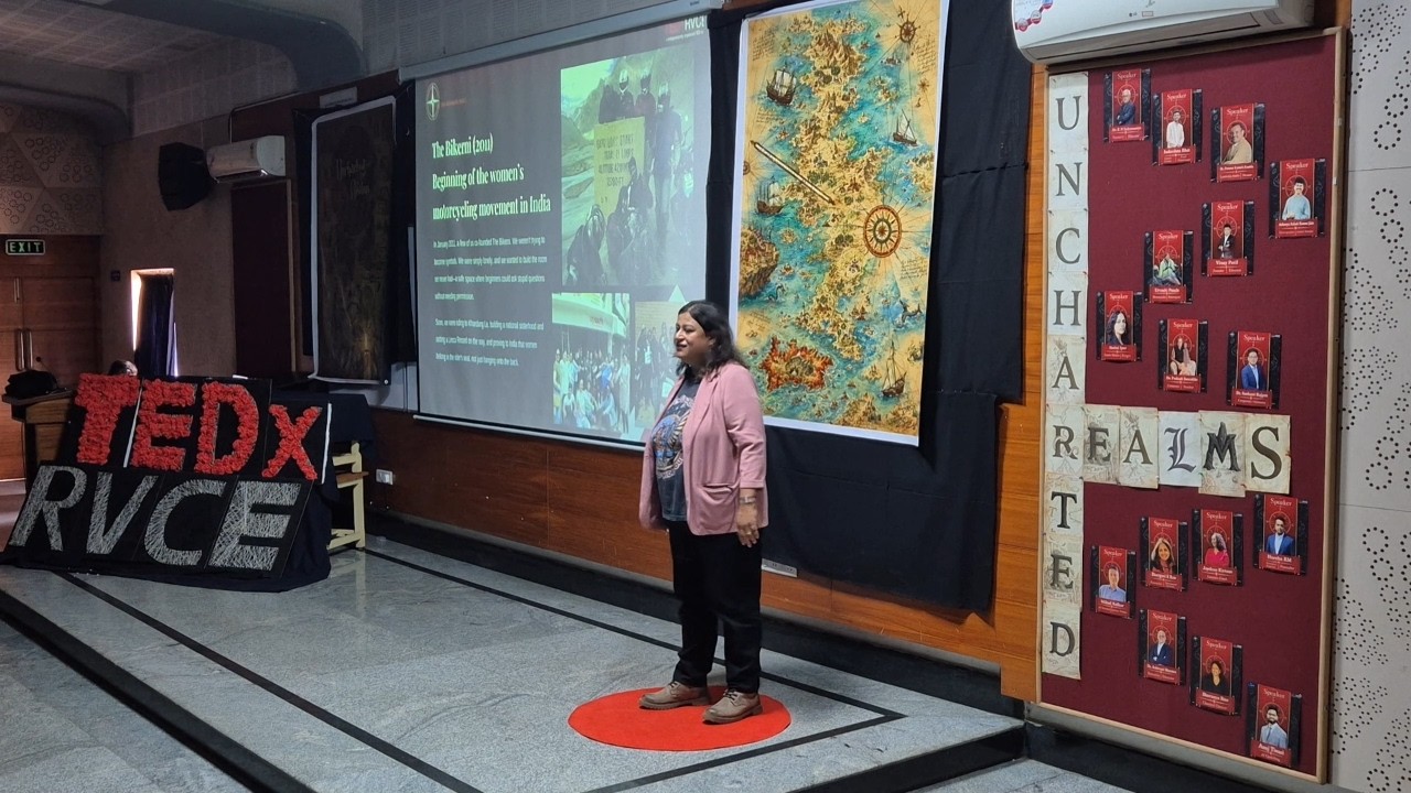 Uncharted Realms and Riding Through Them | Urvashi Patole | TEDxRVCE