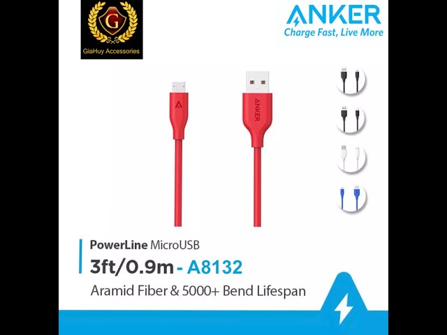 Cáp MicroUSB ANKER Powerline dài 0.9m - A8132