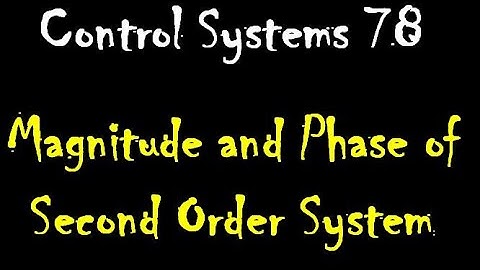 Control Systems 78: Magnitude and Phase of Second Order System: Basic Definition
