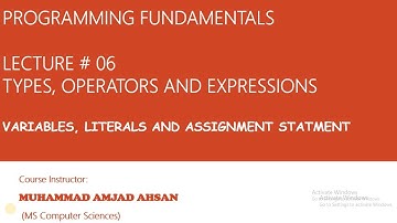 programming Fundamentals Lecture#6 for adp Riphah