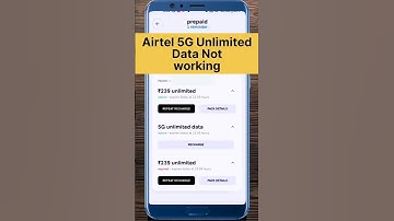 airtel 5g unlimited data not working
