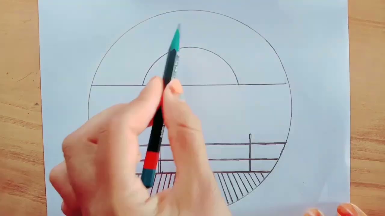 Easy circle❣️ drawing fast drawing 