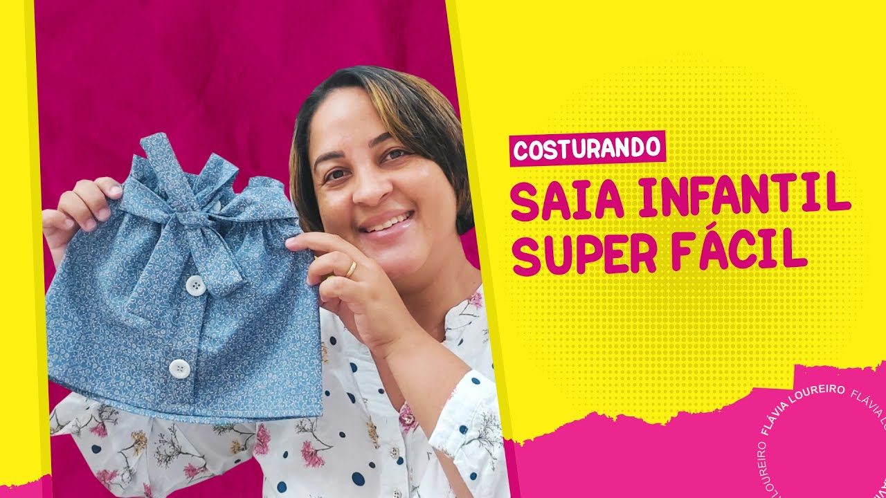 COSTURANDO SAIA INFANTIL SUPER FÁCIL
